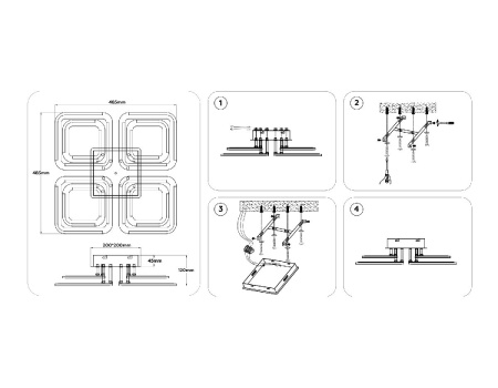 Потолочная люстра Ambrella Light Original Acrylica FA8948
