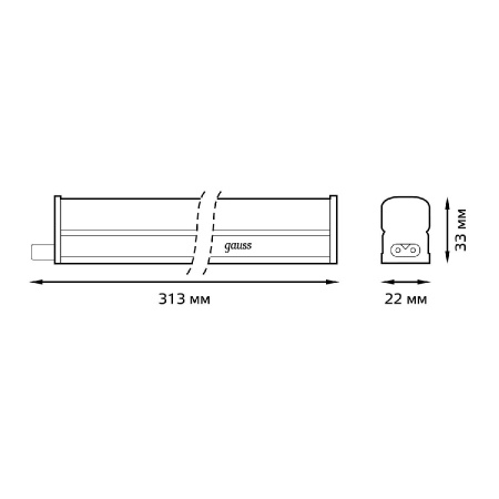 Настенный светодиодный светильник Gauss Led TL Elementary 130411204