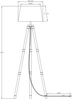 Торшер Arte Lamp Wasat A4023PN-1CC