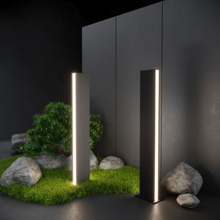 Ландшафтный светильник Elektrostandard 1538 Flat чёрный 4690389172458