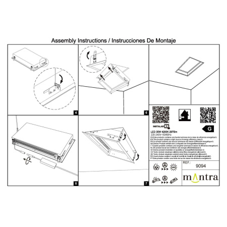 Встраиваемый светильник Mantra Blue Sky 9094