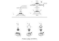 Встраиваемый светильник Crystal Lux CLT 061C1 GO