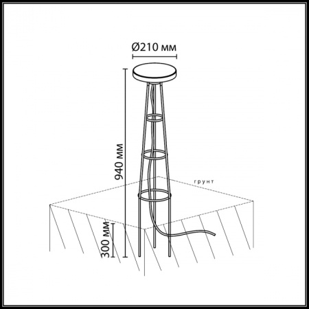 Уличный светильник Odeon Light Nature Liana 7108/15GL