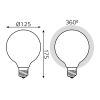 Лампа светодиодная филаментная диммируемая Gauss E27 10W 3000К матовая 187202110-D