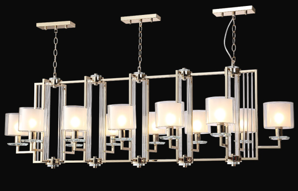 Подвесная люстра Crystal Lux NICOLAS SP12 L1600 GOLD/WHITE