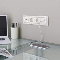 Рамка Snabb Basic на 4 поста слоновая кость WL03-Frame-04 Werkel