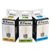 Лампа светодиодная филаментная Feron E27 5W 4000K Шар Прозрачная LB-61 25582