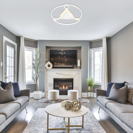 Потолочный светодиодный светильник Eurosvet Kristo 90232/3 белый