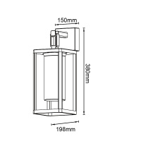 Уличный настенный светильник Mantra Alps 9114