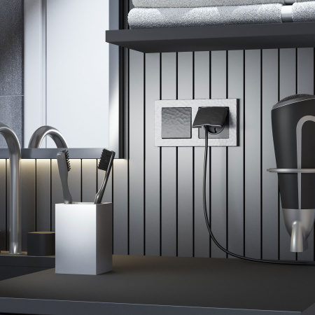 Выключатель Werkel Hammer одноклавишный проходной черный W1212008