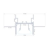 Алюминиевый профиль для натяжного/подвесного потолка Apeyron 08-56