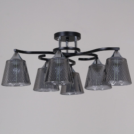 Потолочная люстра Reluce 06089-0.3-06 BK+CR