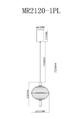 Подвесной светильник Myfar Claire MR2120-1PL