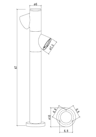 Ландшафтный светильник Arte Lamp Brooklyn A2063PA-2BK