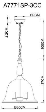 Подвесная люстра ARTE Lamp A7771SP-3CC