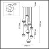 Каскадная люстра Odeon Light Roni 5037/84L