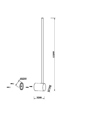 Настенный светильник Maytoni Light stick MOD237WL-L6B3K