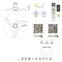 Люстра-вентилятор Mantra Groenland 9066