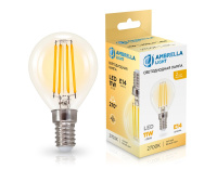 Филаментная светодиодная лампа Ambrella Light Bulbing E14 11W 2700K шар 451133