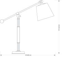 Настольная лампа Kutek Tadea TAD-LG-1(P/A)