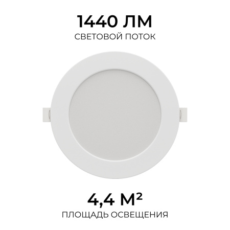 Встраиваемая светодиодная панель Apeyron 3 ССT 06-163
