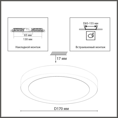 Потолочный светильник Sonex Mitra Led Nebula Black 7788/12L