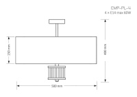 Люстра на штанге Kutek Mood Empoli EMP-PL-4(N)