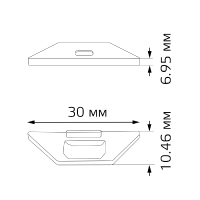 Заглушка для профиля (2 шт.) Gauss BT482