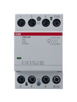 Модульный контактор ABB ESB63-40N-06 (63А АС-1, 4НО) катушка 230В AC/DC