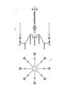 Подвесная люстра Lucia Tucci Maya 4450.8 Chrome