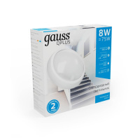 Светодиодный светильник Gauss 141411308 влагозащищенный IP65 8W 6500K