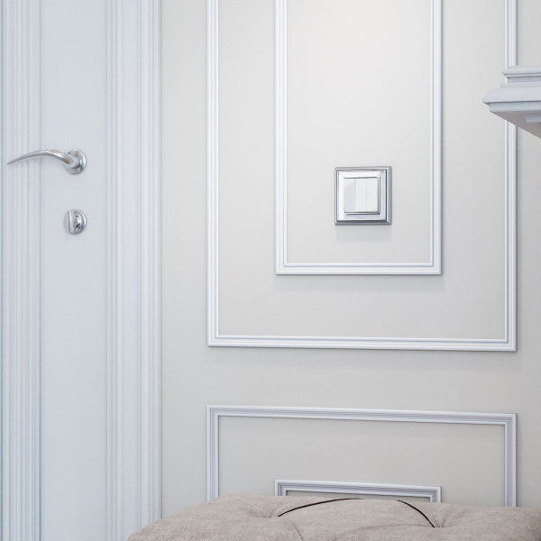 Выключатель трехклавишный белый WL01-SW-3G Werkel