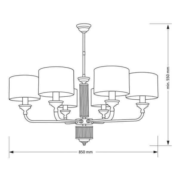 Подвесная люстра Kutek Mood Tivoli TIV-ZW-8 (P)