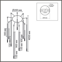 Подвесная люстра Lumion Ledio Stick 8400/27L