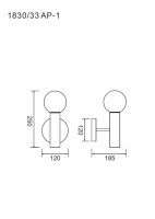 Бра Divinare Eterno 1830/33 AP-1