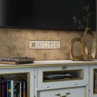 Акустическая розетка шампань WL11-AUDIOx4 Werkel