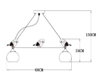 Подвесная люстра ARTE Lamp A2150SP-5WG