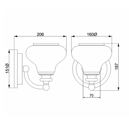 Бра Hinkley HK-AINSLEY1-BATH-BB