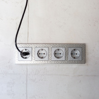 Рамка Werkel Hammer на 4 поста серебряный W0042406