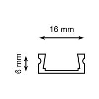 Профиль алюминиевый накладной Feron CAB262 10371