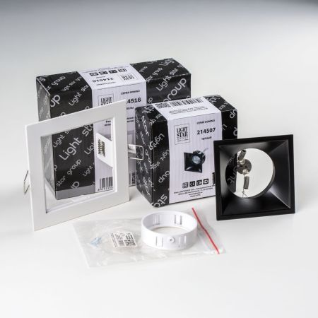 Встраиваемый светильник Lightstar Domino (214516+214507+214006) D51607WMOD