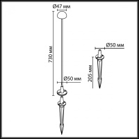 Ландшафтный светильник Odeon Light Nature Verde 7122/4GLA