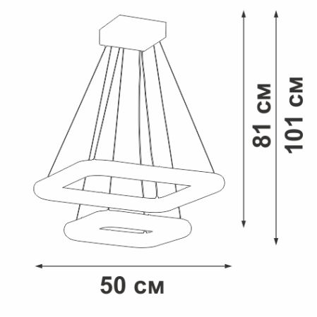 Подвесная люстра Vitaluce V2544DT-0/2S