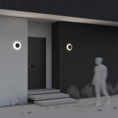 Уличный настенный светодиодный светильник Maytoni Wald O420WL-L12GF