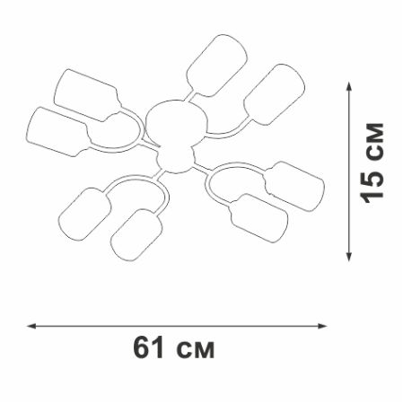 Потолочная люстра Vitaluce V2822-1/8PL