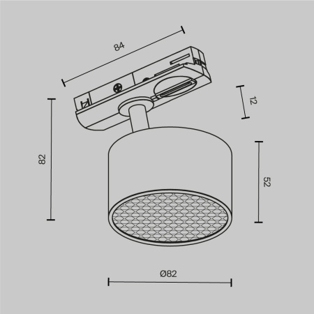 Трековый однофазный светильник Maytoni Glare TR225-1-GX53-W