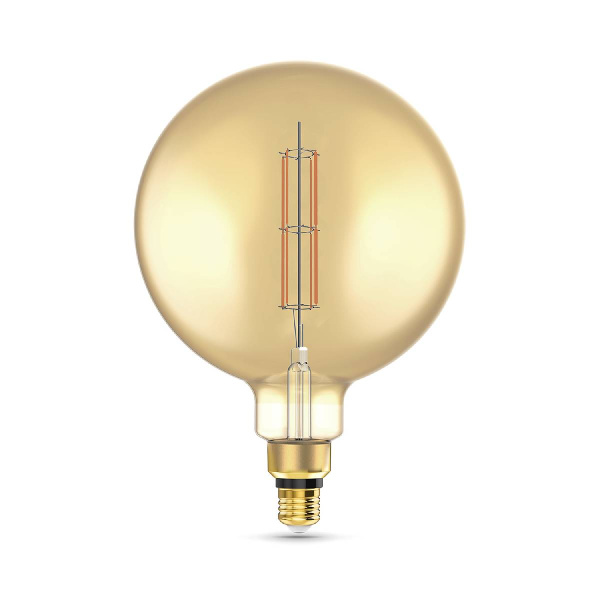 Лампа светодиодная филаментная Gauss E27 6W 2700K шар янтарный 154802118